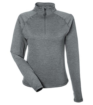 131B6 - Ladies Fairway Marbled Jersey Quarter-Zip Pullover