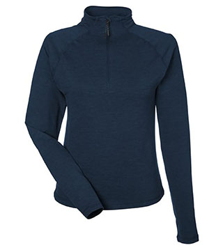 Ladies Fairway Marbled Jersey Quarter-Zip Pullover