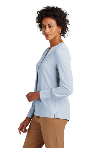 Women’s Open-Neck Satin Blouse