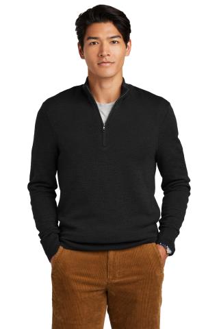 Washable Merino Birdseye 1/4-Zip Sweater