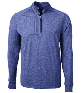 Adapt Eco Knit Heather Mens Big & Tall Quarter Zip Pullover