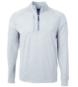 MCK01086A - Adapt Eco Knit Heather Mens Quarter Zip Pullover