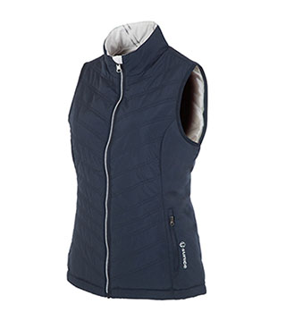 MO1-B-020 - Women's Climaloft Thermal Reversible Vest - Midnight/Pure White (Closeout)