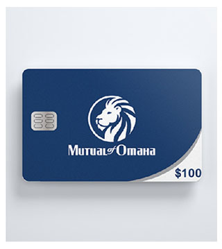 MO1-GC-100 - $100 Mutual of Omaha Electronic Gift Card