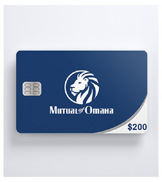MO1-GC-200 - $200 Mutual of Omaha Electronic Gift Card